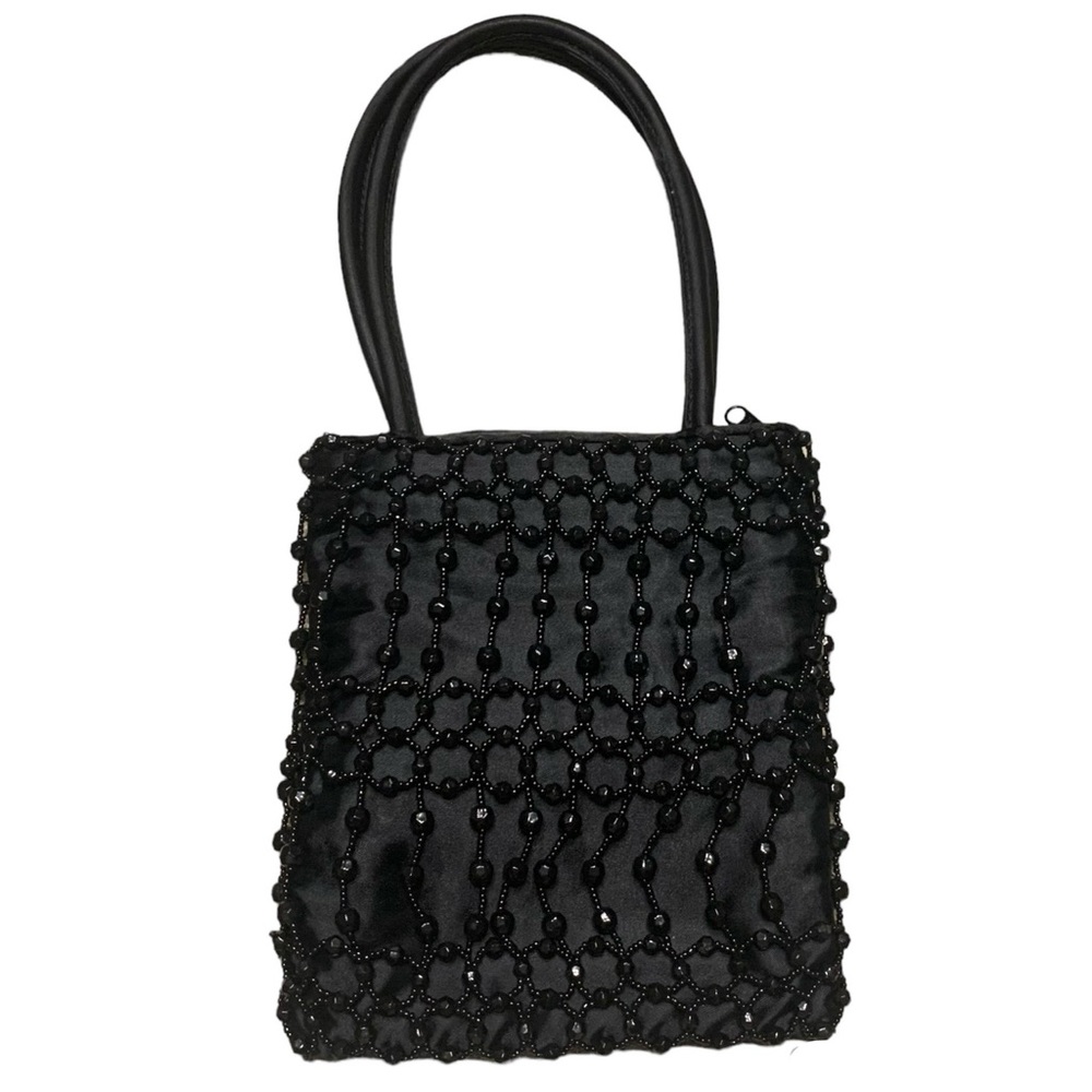 Vintage Black‎ Beaded Purse Classic Chic